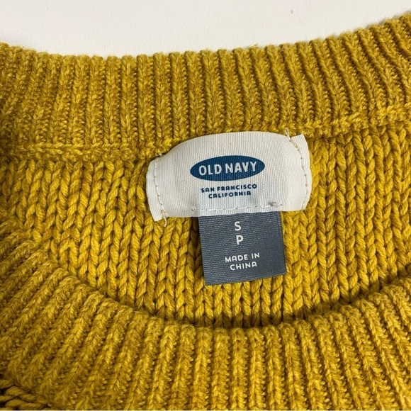 Old Navy cable knit crew neck sweater mustard women’s size small S - Picture 3 of 6